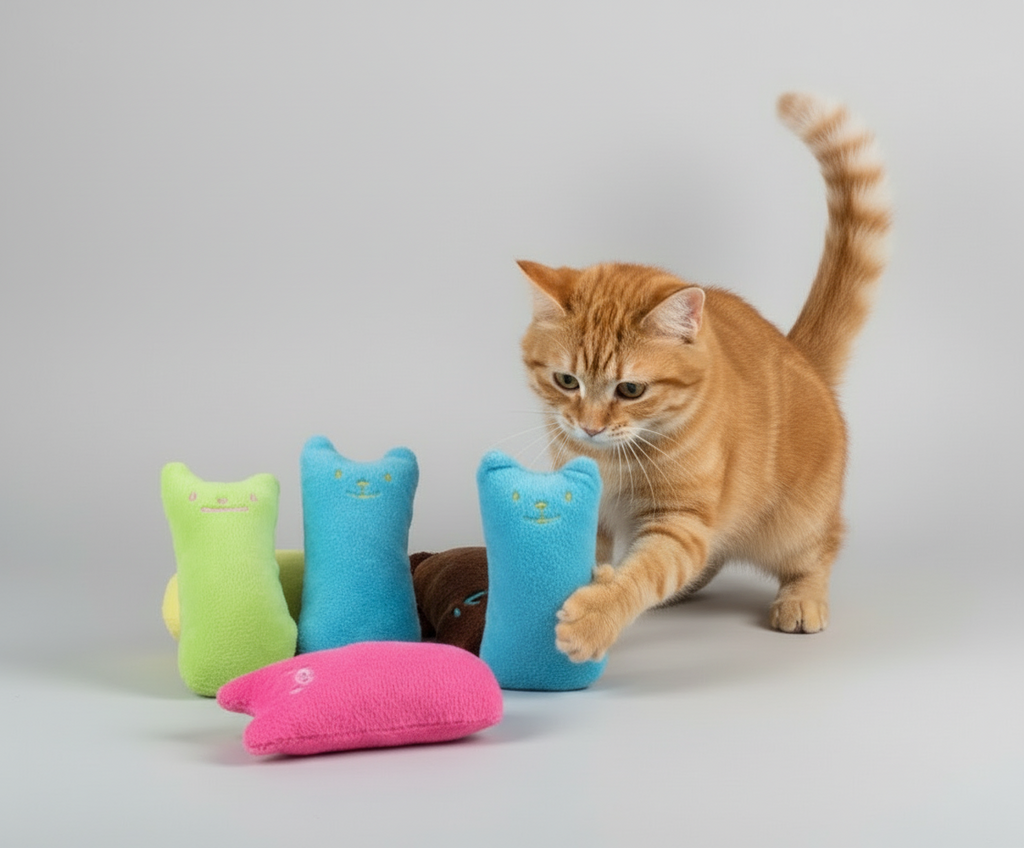 Interactive Catnip Cat Pillow Toy - Fun And Safe Pet Chew Toy To Reduce Boredom And Anxiety
