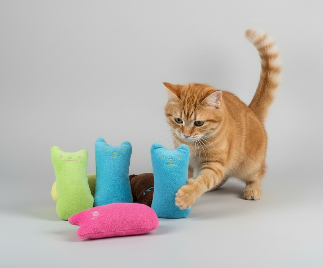 Interactive Catnip Cat Pillow Toy - Fun And Safe Pet Chew Toy To Reduce Boredom And Anxiety
