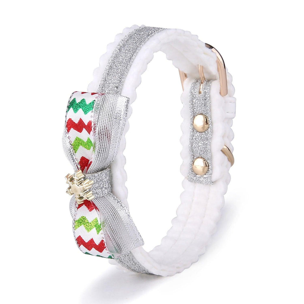 Festive Feline Christmas Collar: Vibrant Color Grid Design For Cats