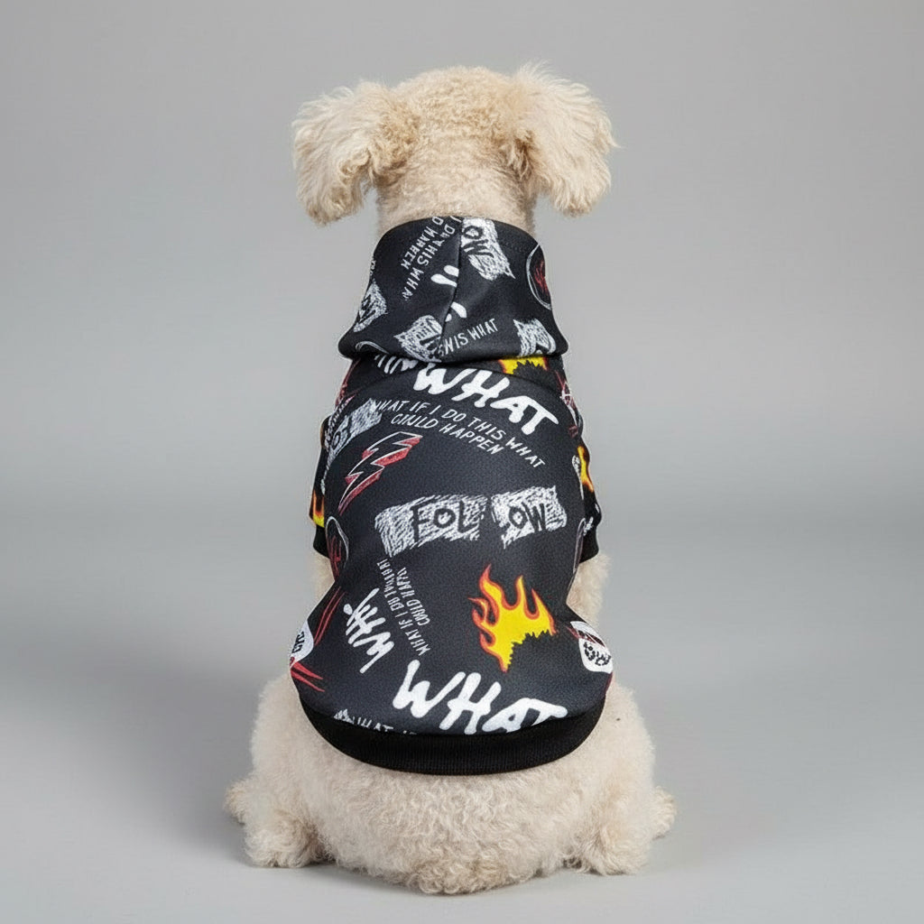 Skull Camo Pet Hoodie: Stylish Two-Legged Outfit For Dogs
