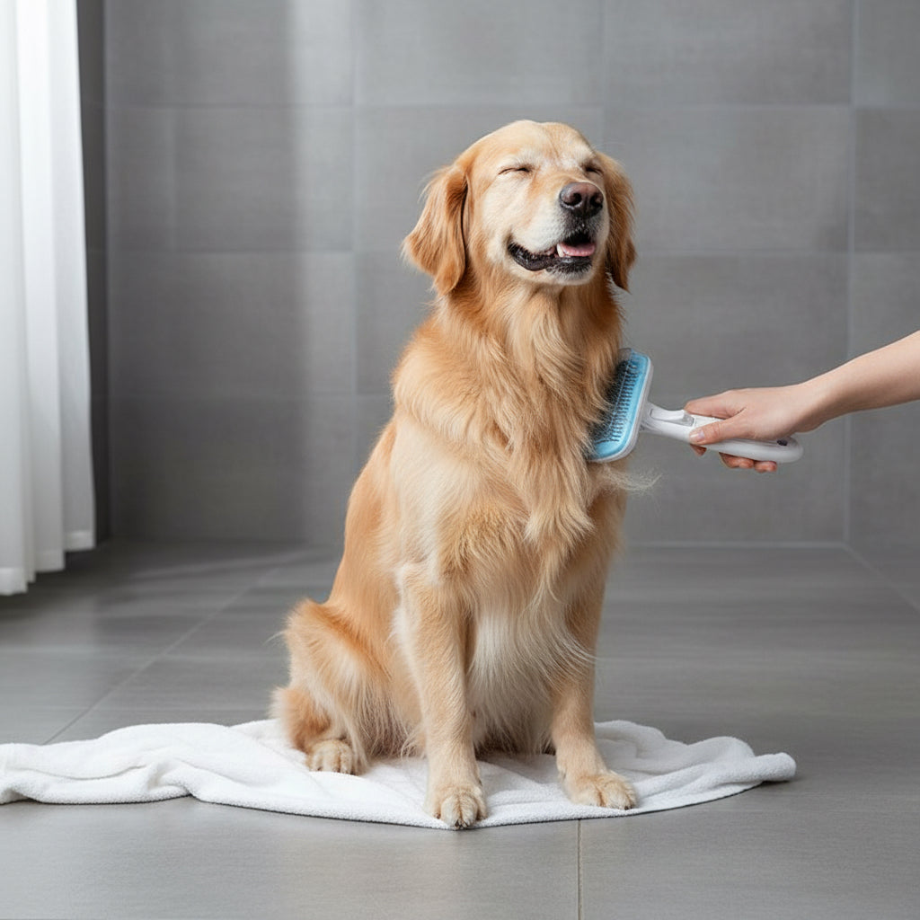 Luxury Pet Grooming Tool: Automatic Hair Brush Remover For Dogs And Cats