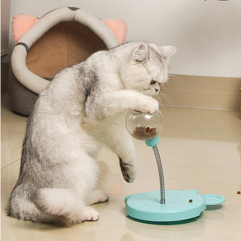 Pet Feeder Cat Toy Pets Leaking Food Ball Self-Playing Tumbler Funny Feeder Puzzle Toys Playing Training Dispenser Bowl