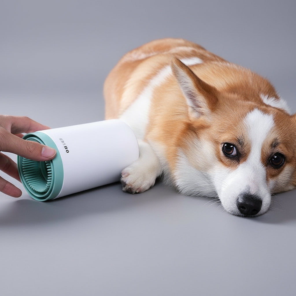 Portable Pet Paw Cleaner Cup Soft Silicone Comb