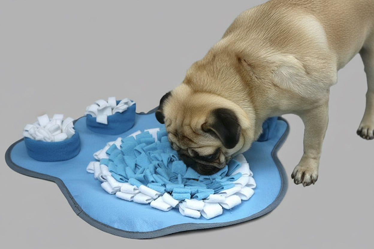 Pets Puzzle Toys Snuffle Mat - Blue Paw