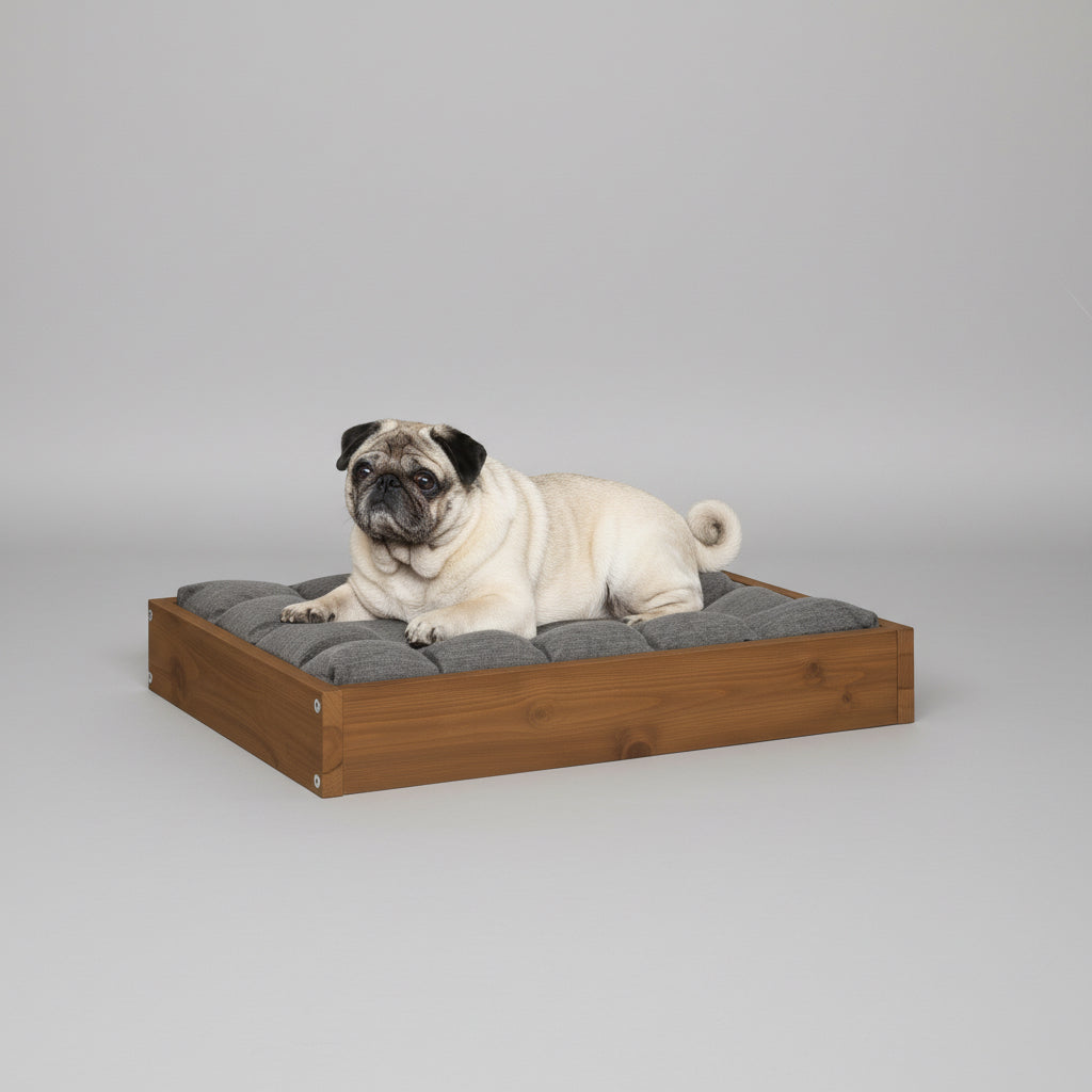 vidaXL Dog Bed Dog Sofa Bed Pet Couch Seat with Wooden Frame Solid Wood Pine