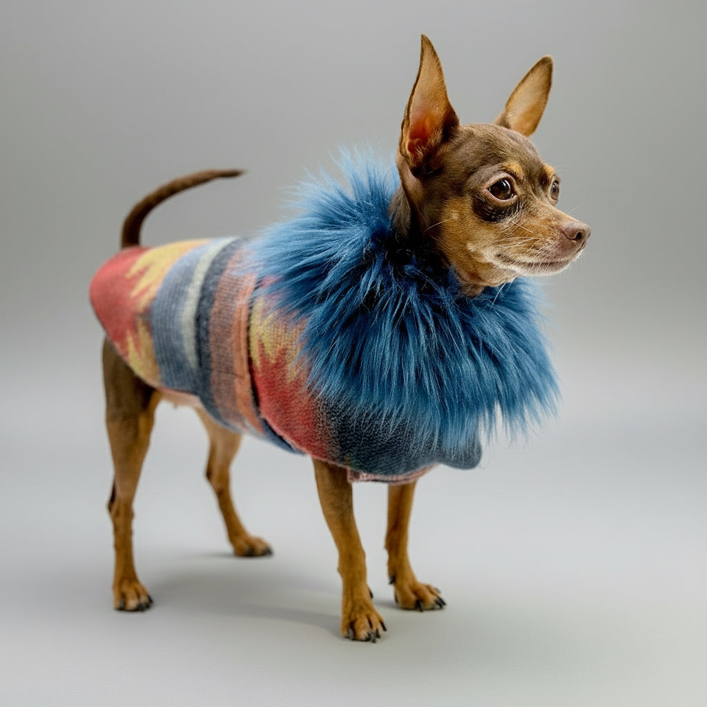 “Southwest Santa Fe” Jacket with Removable Faux Fur Collar