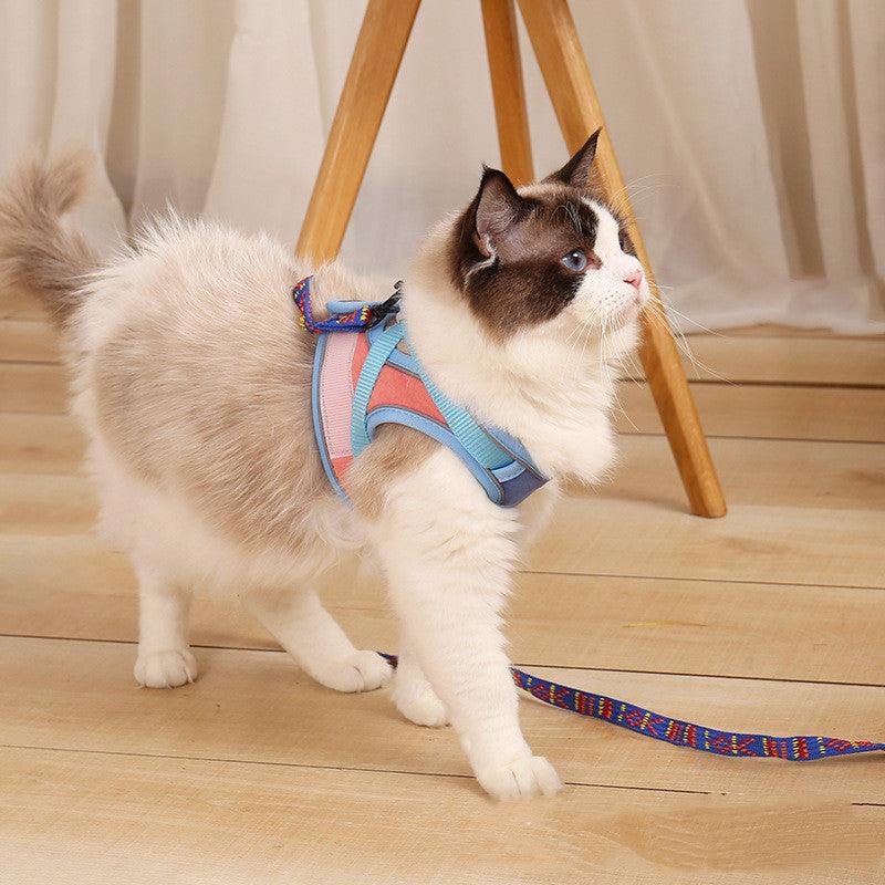 Escape-Proof Reflective Cat Harness And Leash Set