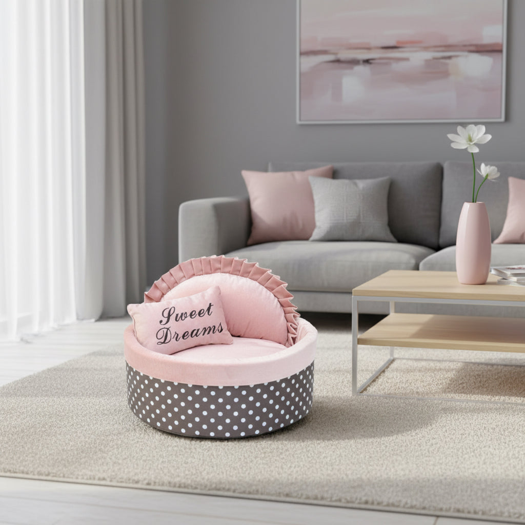 Cozy Polka Dot Dog Kennel And Cat Nest - Autumn And Winter Collection