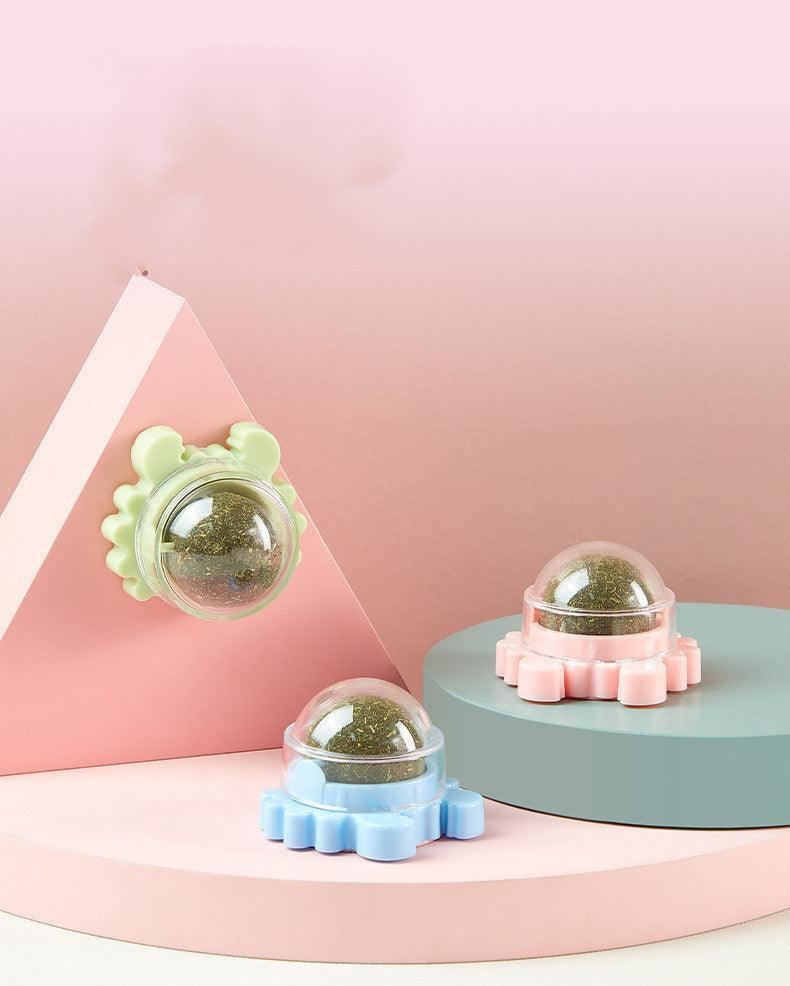 Crabnip Cat Toy: Interactive Spinning Ball For Playful Feline Molars