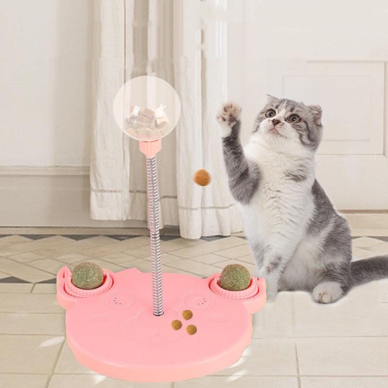 Pet Feeder Cat Toy Pets Leaking Food Ball Self-Playing Tumbler Funny Feeder Puzzle Toys Playing Training Dispenser Bowl
