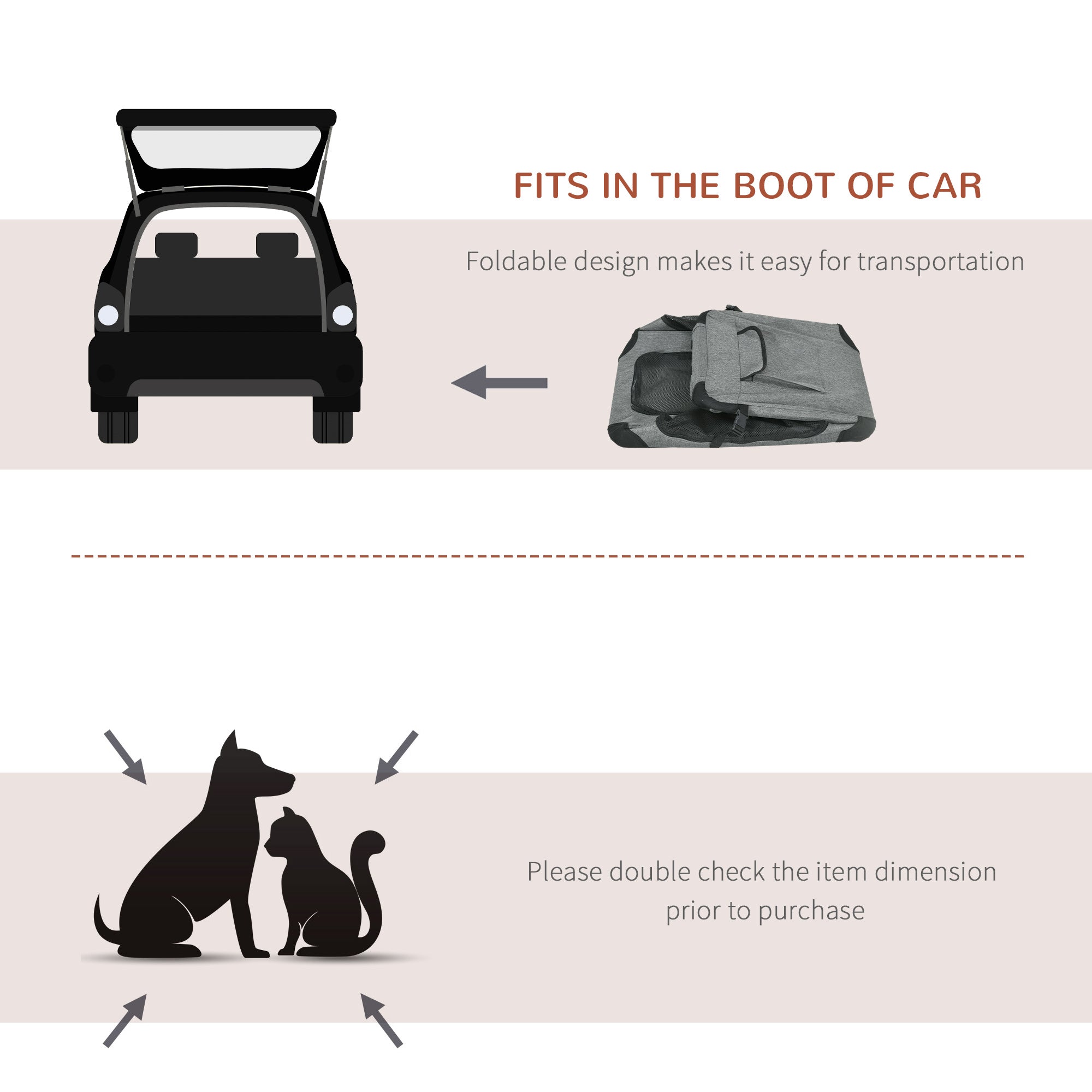 Pet Carrier Bag - Grey