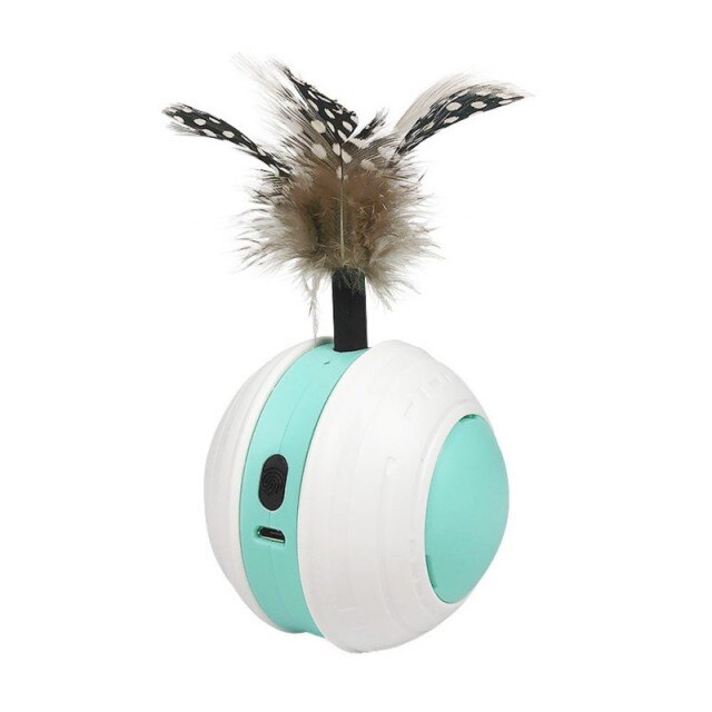 Smart Interactive Cat Toy USB Rechargeable Led Light Self Rotating Ball Pets Playing Toys Motion Activated Pet Ball