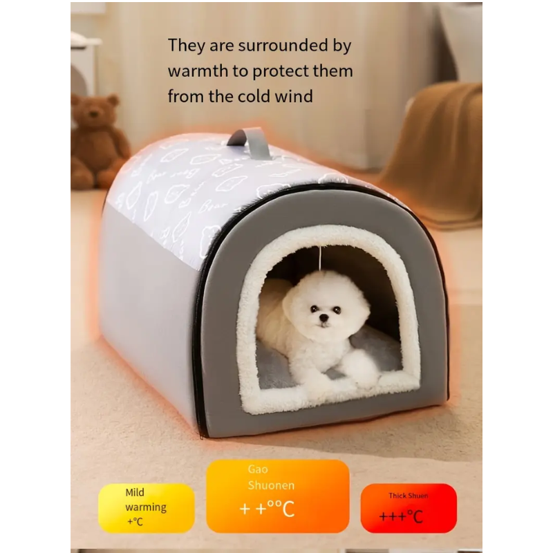 Warm Enclosed Dog Bed for All Seasons